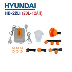 Bình xịt điện Pin Lithium siêu nhẹ 2 bơm HYUNDAI HD-22LI (20 Lít, 12AH, bơm đôi) - Ảnh 3