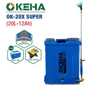 Bình xịt điện 2 bơm OKEHA OK-20X SUPER (20 Lít, 12V - 12AH, Bơm đôi)