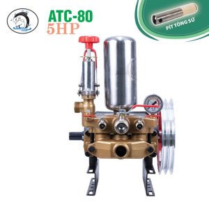 Đầu bơm pít tông sứ Cá Heo YASAKI ATC-80 (5HP, Piston 34mm) - Ảnh 3
