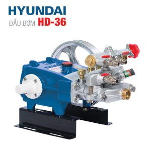 Đầu bơm tự động Pít tông inox mạ Crom HYUNDAI HD-36 (2HP, Piston 30mm) - Ảnh 1